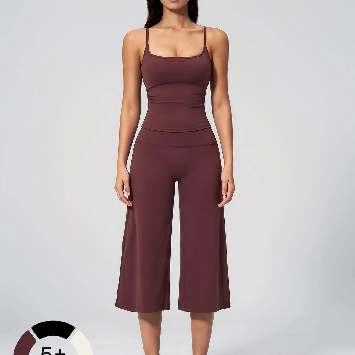 New Yoga Tank Top High Waist Quick-Dry Casual Culottes Capris Pants Running Outdoor Yoga Set for Women, Capris ,Comfortable and Stylish Activewear